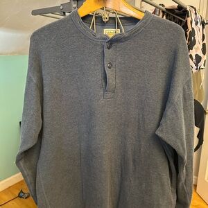 L.L. Bean Men's Charcoal Long Sleeve Henley